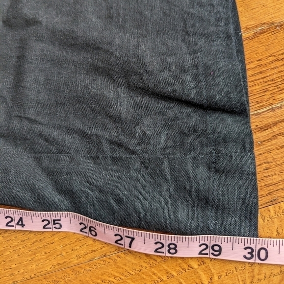Vero MODA Linen Blend editor wrap pant low rise black wide leg 34 / xs / 0-2 - Picture 7 of 9